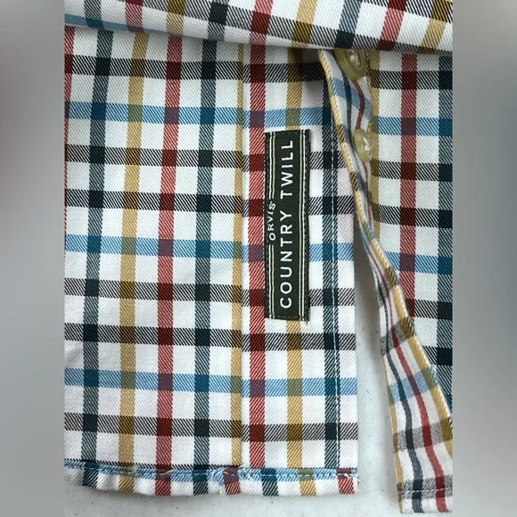 Orvis Men’s Check Pattern Country Twill L/S Button Up Dress Shirt. Size XL NWT - Picture 11 of 11